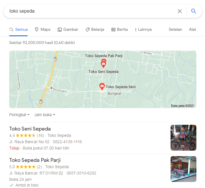 Halaman Utama Google Bisnisku