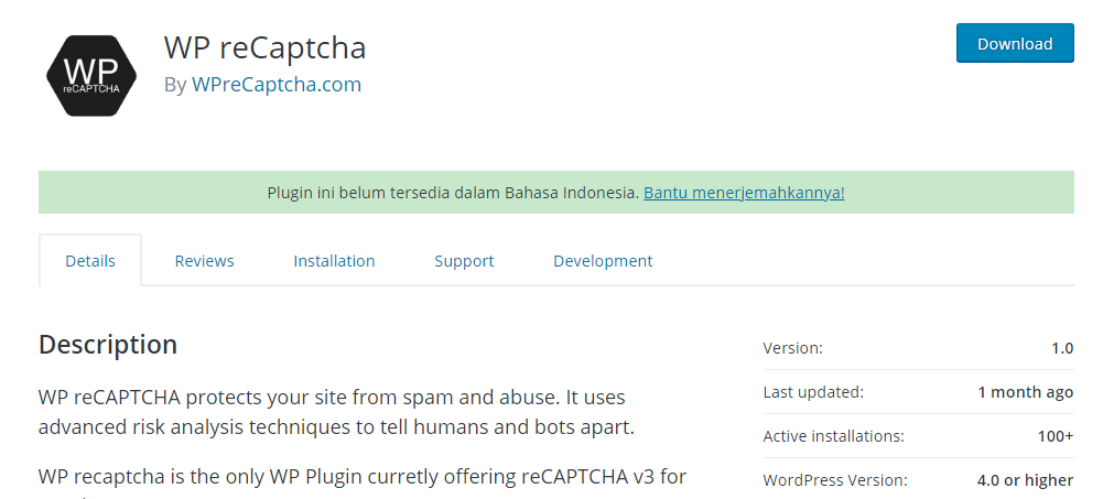 Plugin WPreCaptcha