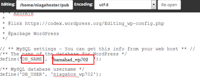 buka file wp-config.php