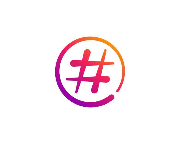 Hashtag symbol icon design